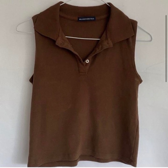 🧸BRANDY MELVILLE POLO COLLAR SHIRT - Picture 3 of 4